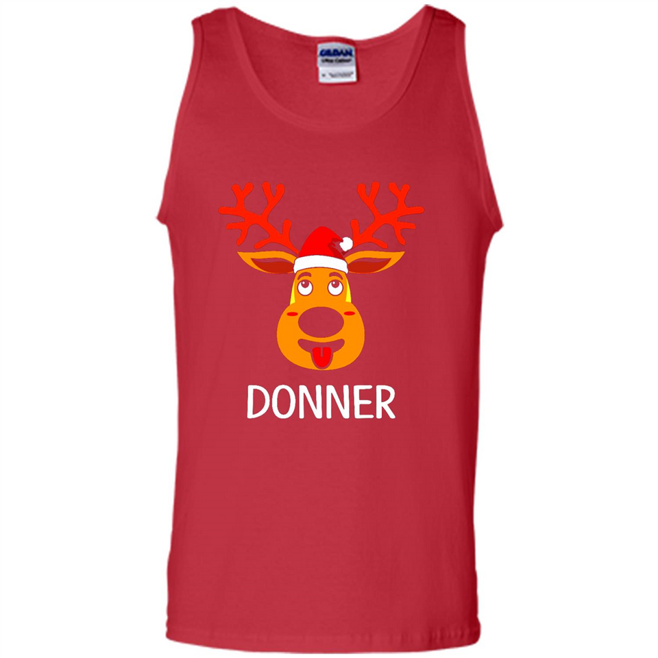 Donner Reindeer Santa Claus Funny Xmas Holiday T-Shirt - Tank Top