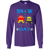 Snow Day Shirt For Columbus Blue Jackets Vs Minion Fans pingpong