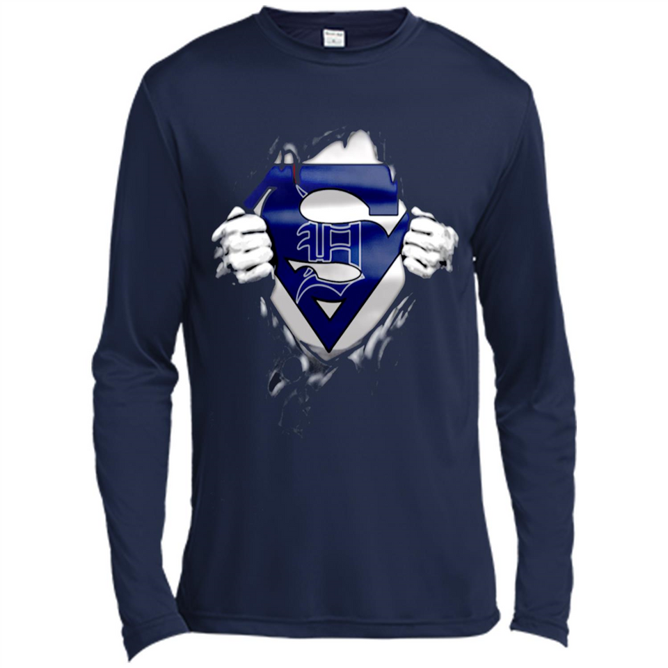 Detroit Tigers And Superman Fans - Canvas Long Sleeve T-Shirt