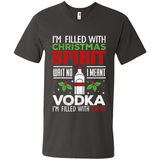 Christmas Gift Shirt Christmas Spirit Vodka Santa - Men's V-Neck
