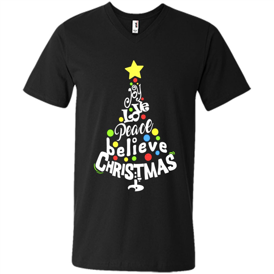 Joy Love Peace Believe Christmas Tree