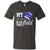 Baltimore Ravens Football My Heart is on that Field - Men's V-Neck