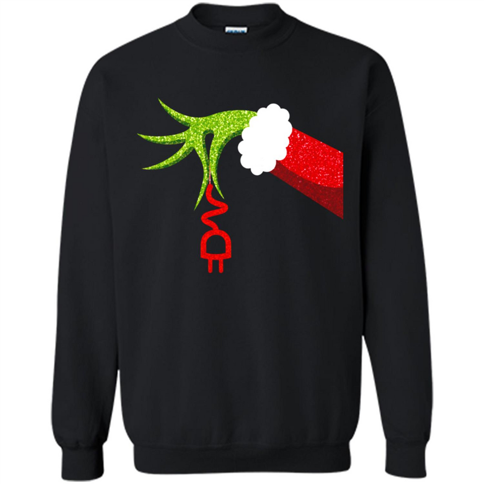 Funny Grinch Hand Holding Electrician Ornament Christmas PING PONG