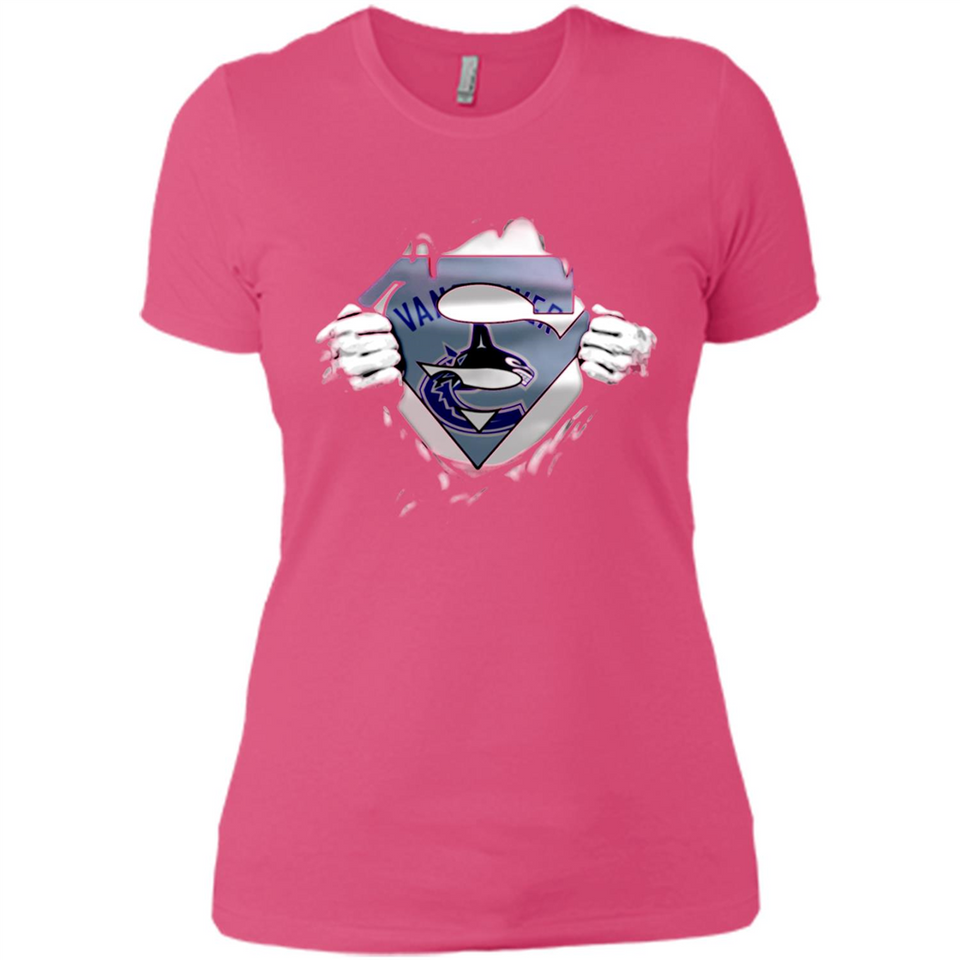 Vancouver Canucks And Superman Fans - Ladies' Boyfriend T-Shirt