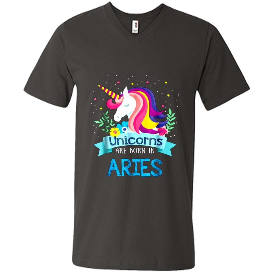 Unicorns are born in Aries Birthday Rainbow Gift Custom Ultra Cotton