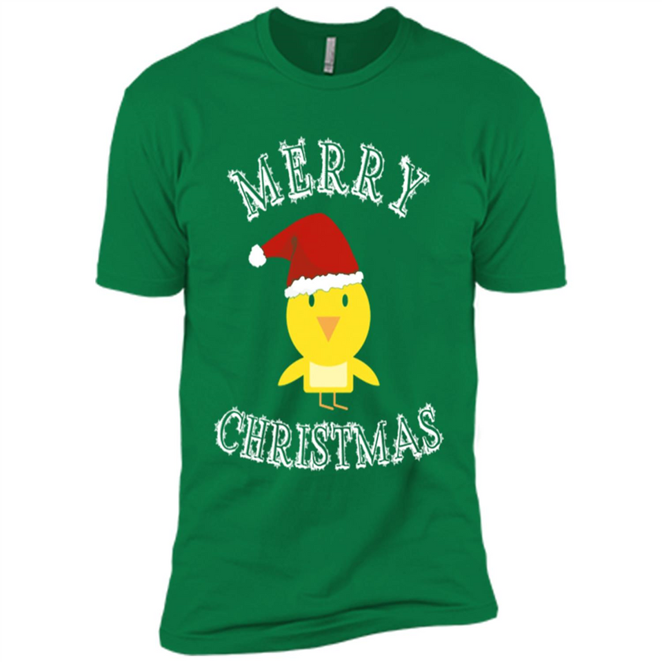 Bird Santa Merry Christmas T-Shirt - Birds Watchers Xmas - Premium Short Sleeve T-Shirt