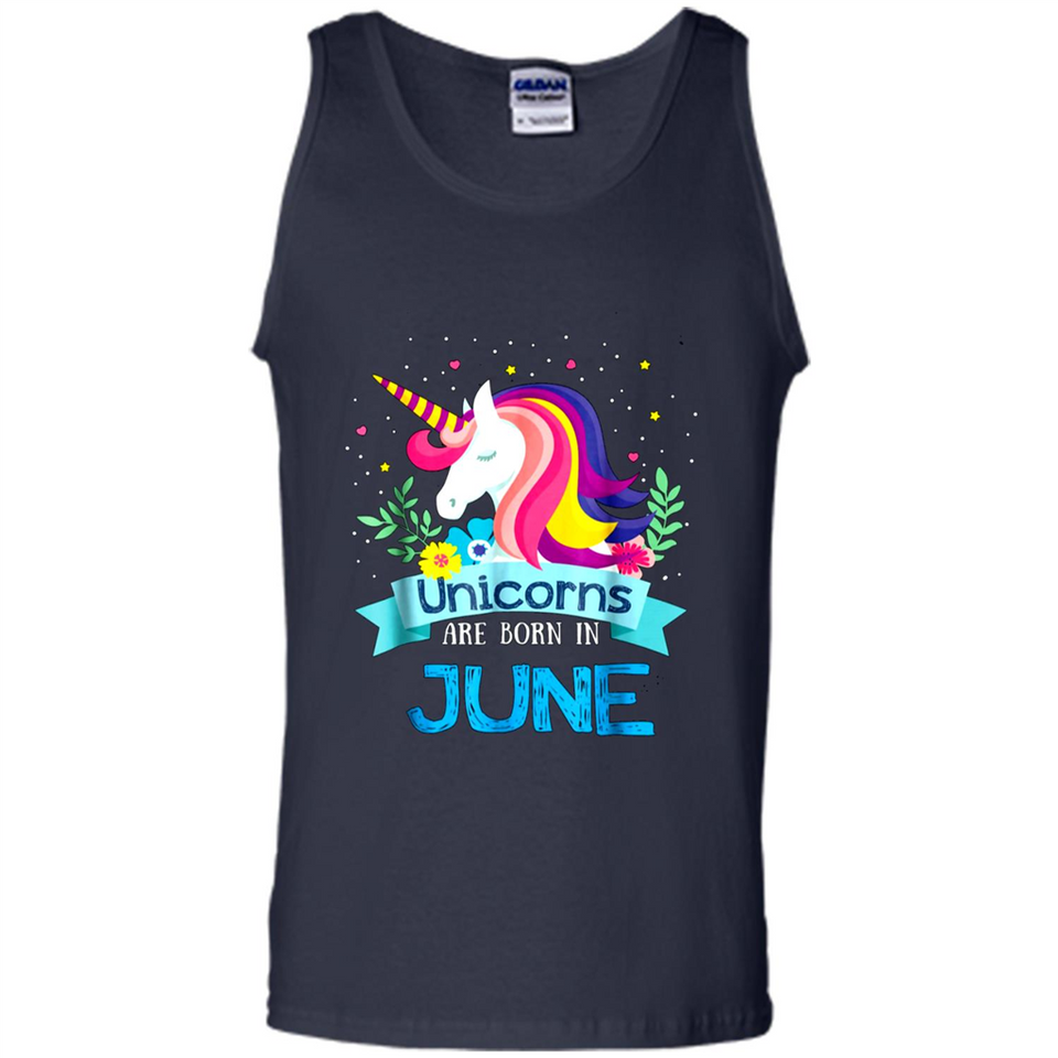 Unicorns are born in June Birthday Rainbow Gift Ladies Custom