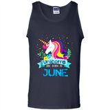 Unicorns are born in June Birthday Rainbow Gift Ladies Custom