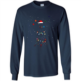 Doberman Santa Lights Christmas Dog Xmas Sweatshirt - Long Sleeve T-Shirt