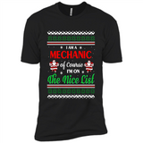 Funny Ugly Christmas T-Shirt Gift for Mechanic - Premium Short Sleeve T-Shirt