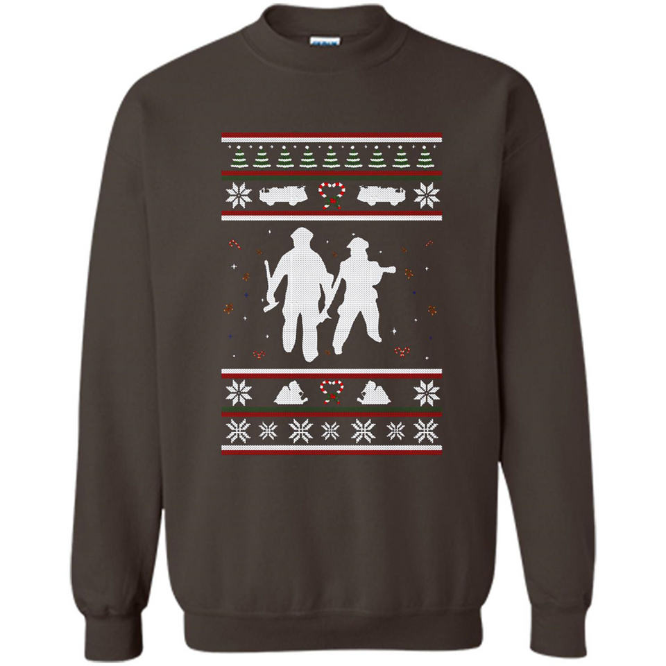 Christmas Ugly Sweater Firefighter Ugly Christmas Sweater - Sweatshirt