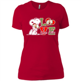 Snoopy loves NBA Boston Celtics - Ladies' Boyfriend T-Shirt