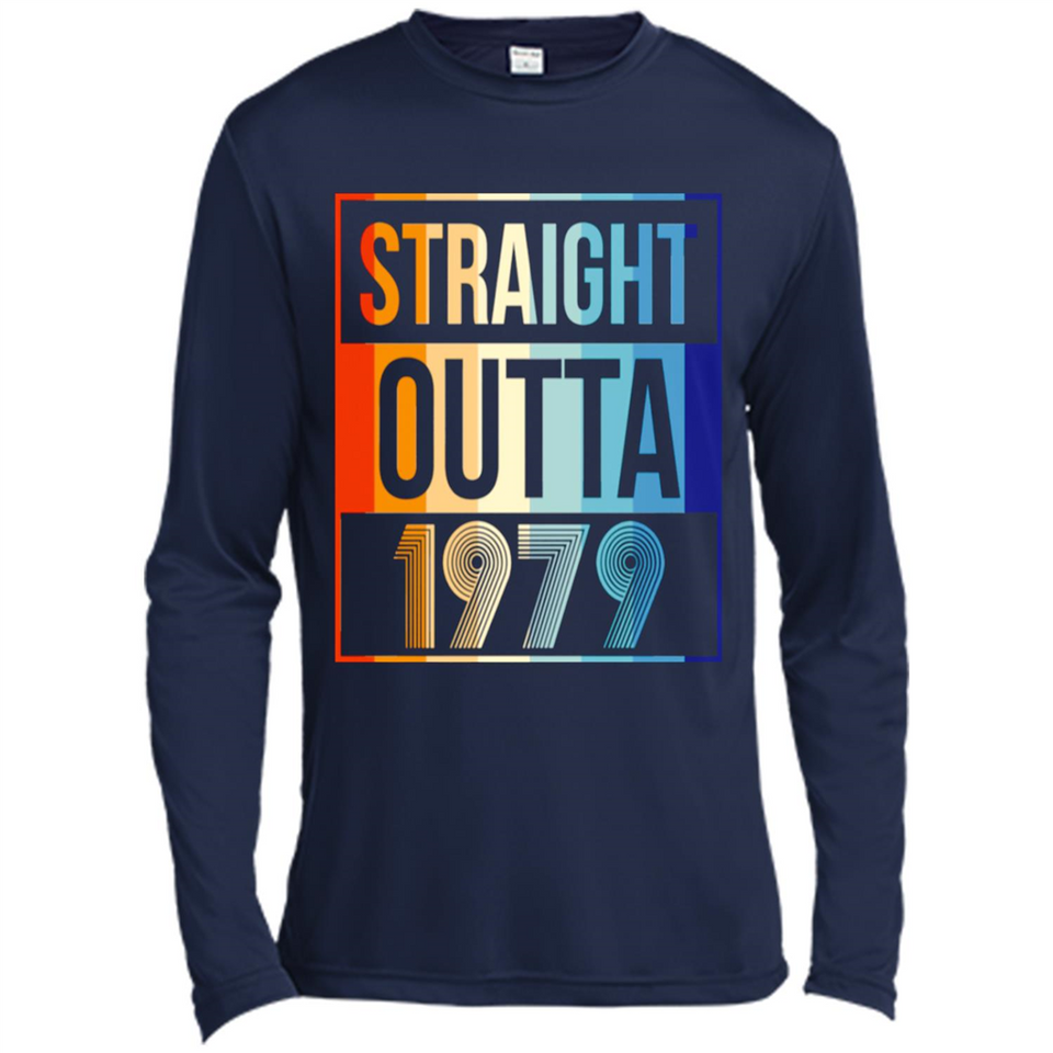 Retro Straight Outta 1979 39 Years Old - Canvas Long Sleeve T-Shirt