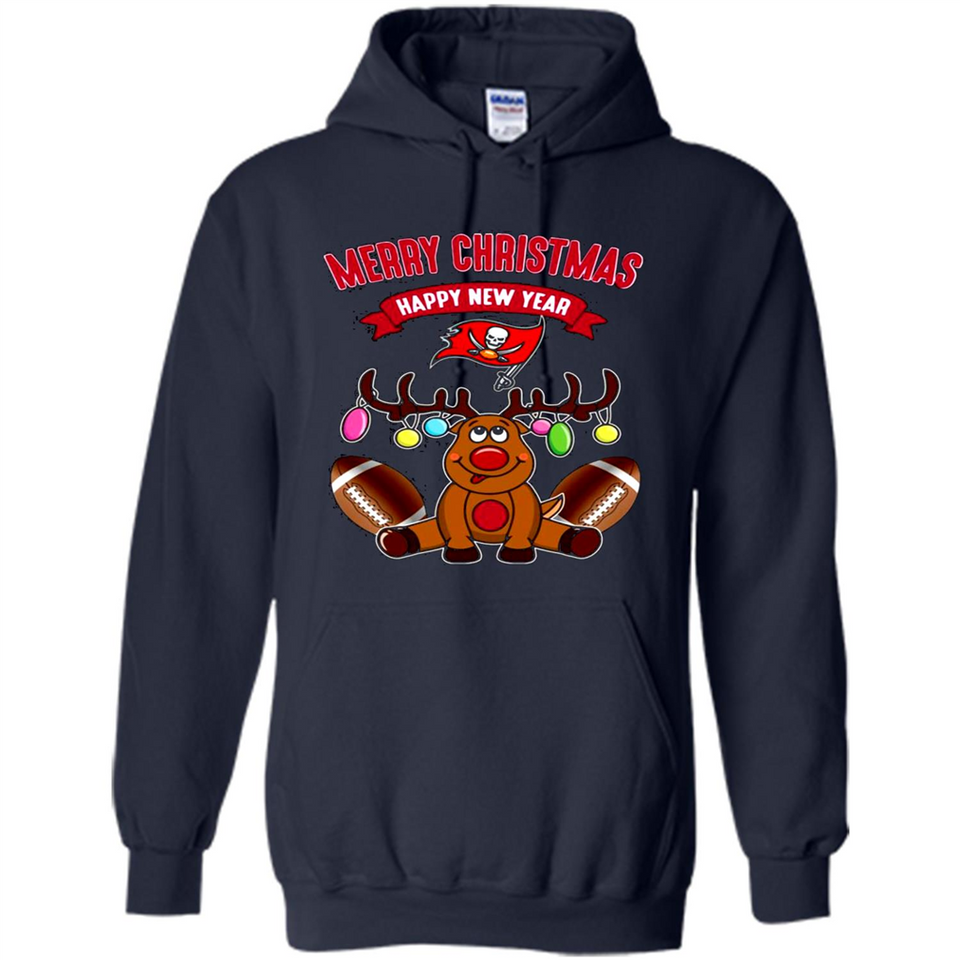 Tampa Bay Buccaneers NFL Reindeer Funny Merry Christmas And Happy New Year