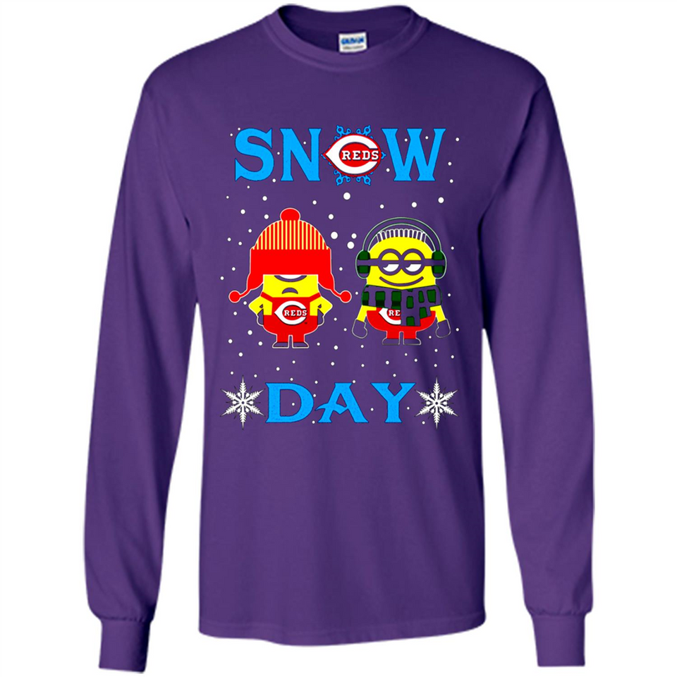 Snow Day Shirt For Cincinnati Reds Vs Minion Fans pingpong