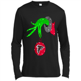 GRINCH HAND HOLDING ATLANTA FALCONS GLITTER CHRISTMAS PINGPONG