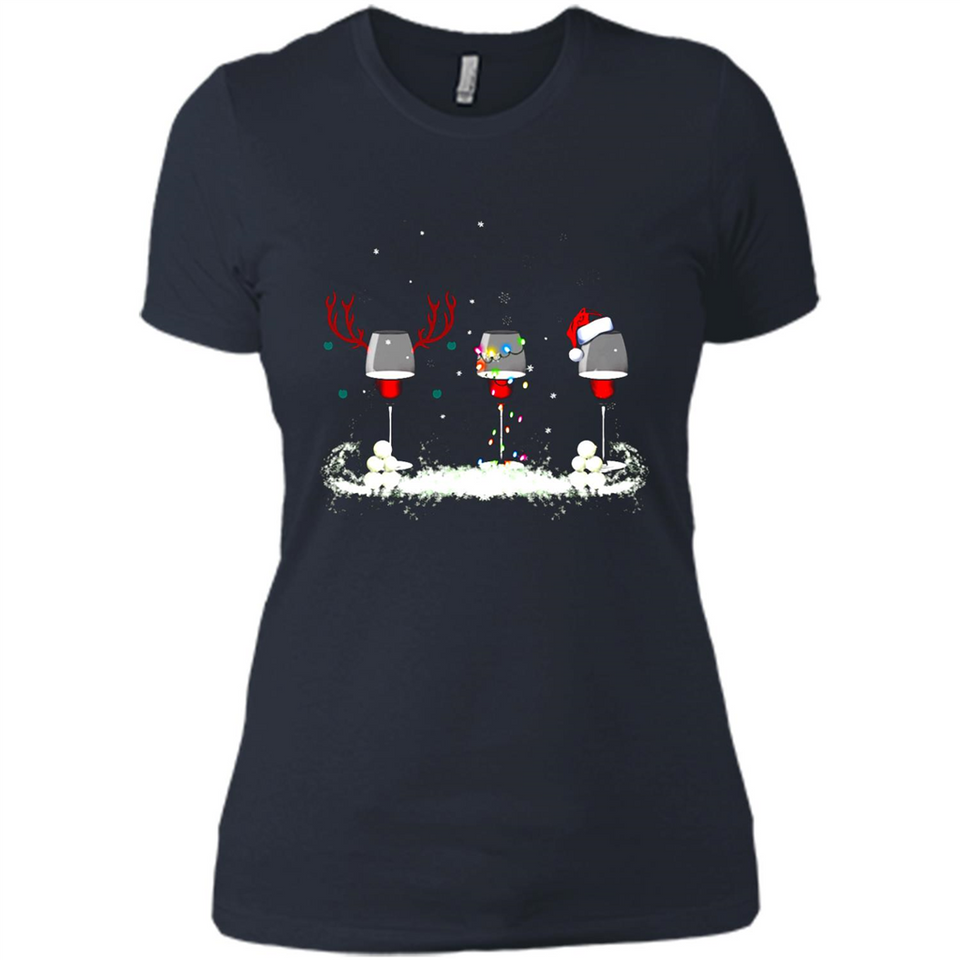 Christmas Red Wine - Merry Xmas T-Shirt - Ladies' Boyfriend T-Shirt