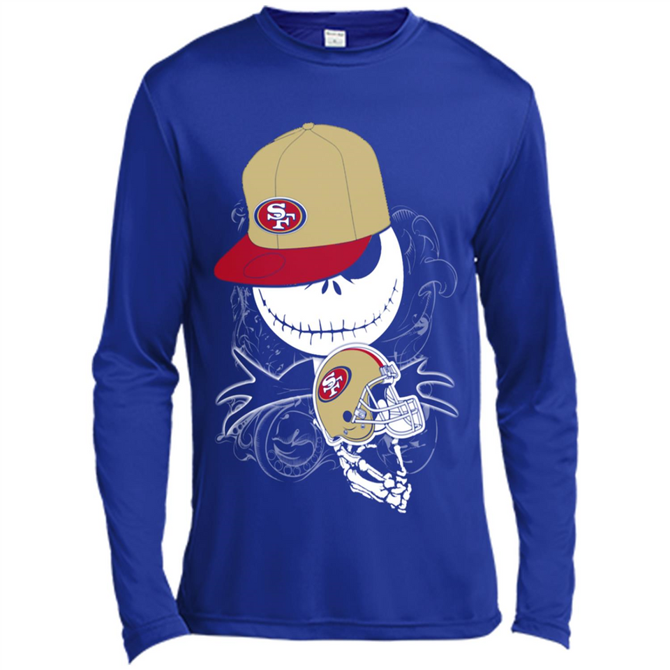 Jack Skellington The Nightmare Before Christmas-49ers Football - Canvas Long Sleeve T-Shirt