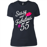 Sassy and Fabulous at 55 - 55th Birthday - Ladies' Boyfriend T-Shirt