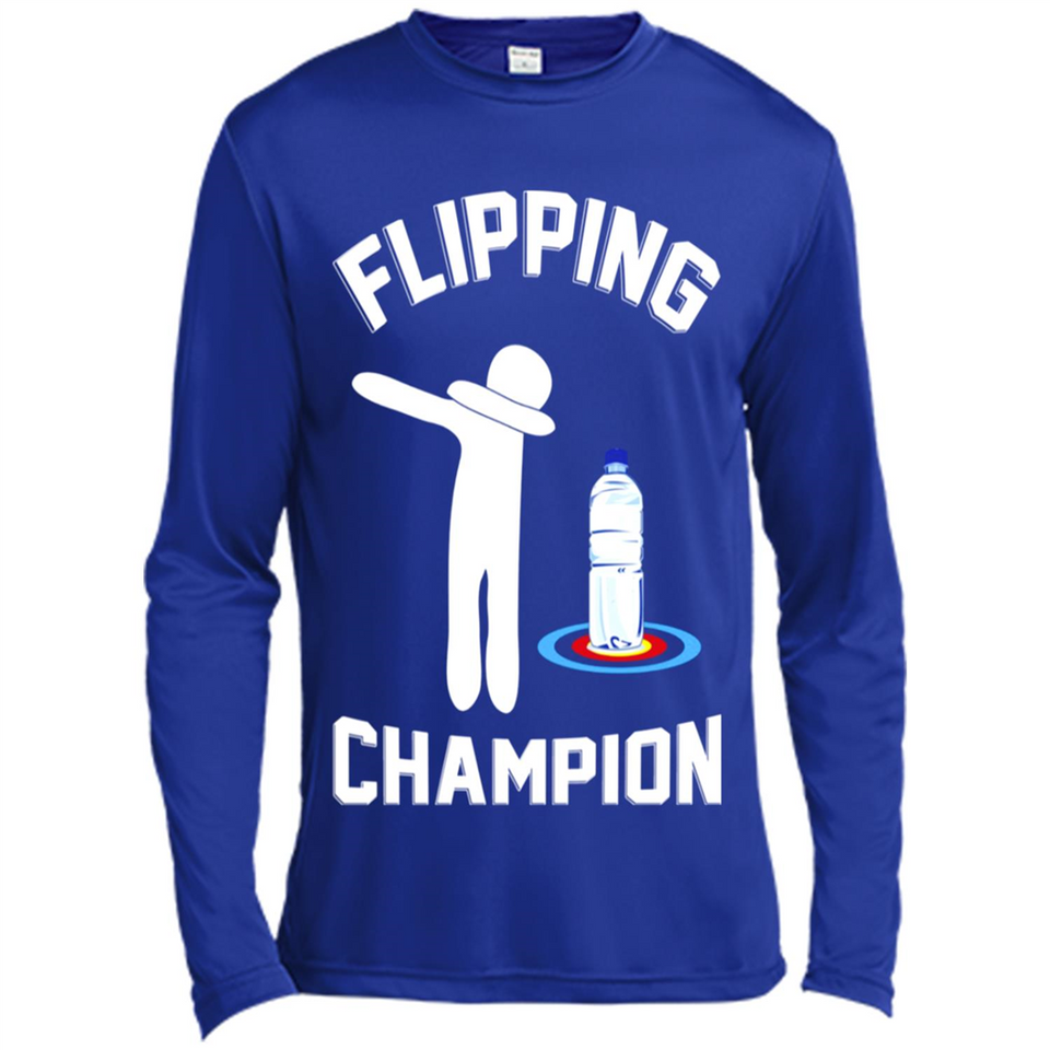 Water Bottle Flipping Tshirt Dabbing Flipping Champion - Canvas Long Sleeve T-Shirt