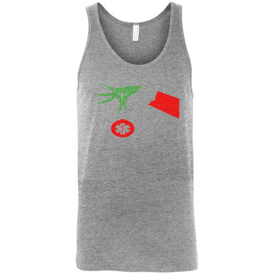 Funny Grinch Hand holding Doctor ornament Christmas Sporty T-Shirt - Canvas Unisex Tank
