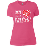 San Francisco 49ers Football My Heart is on that Field - Ladies' Boyfriend T-Shirt