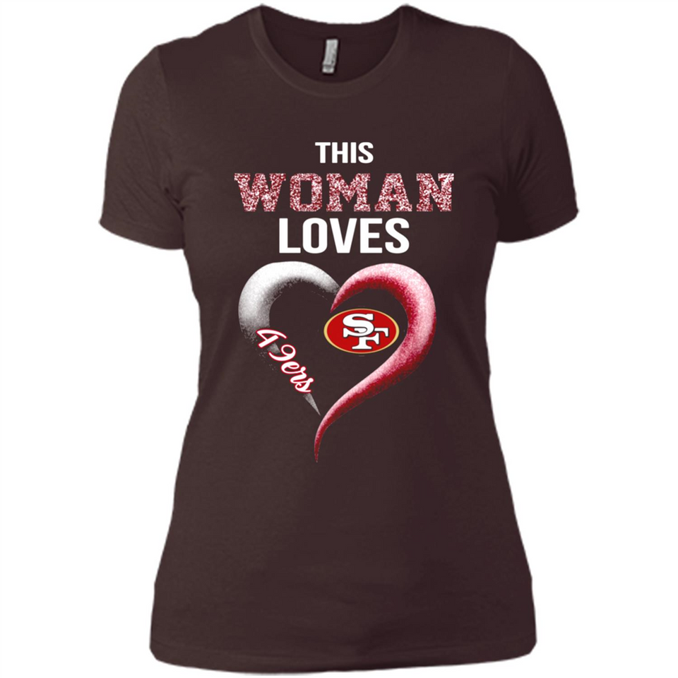 This Woman love 49ers NFL football team - Ladies' Boyfriend T-Shirt