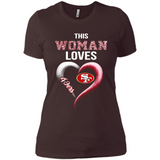 This Woman love 49ers NFL football team - Ladies' Boyfriend T-Shirt