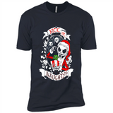 Christmas Shirt, Santa Nice Or Naughty Xmas - Premium Short Sleeve T-Shirt