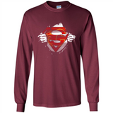 Calgary Flames And Superman Fans - Long Sleeve T-Shirt
