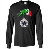 Amazing shirt Kentucky Wildcats Glitter Grinch Monogram Ornament Christmas Gift - Long Sleeve T-Shirt