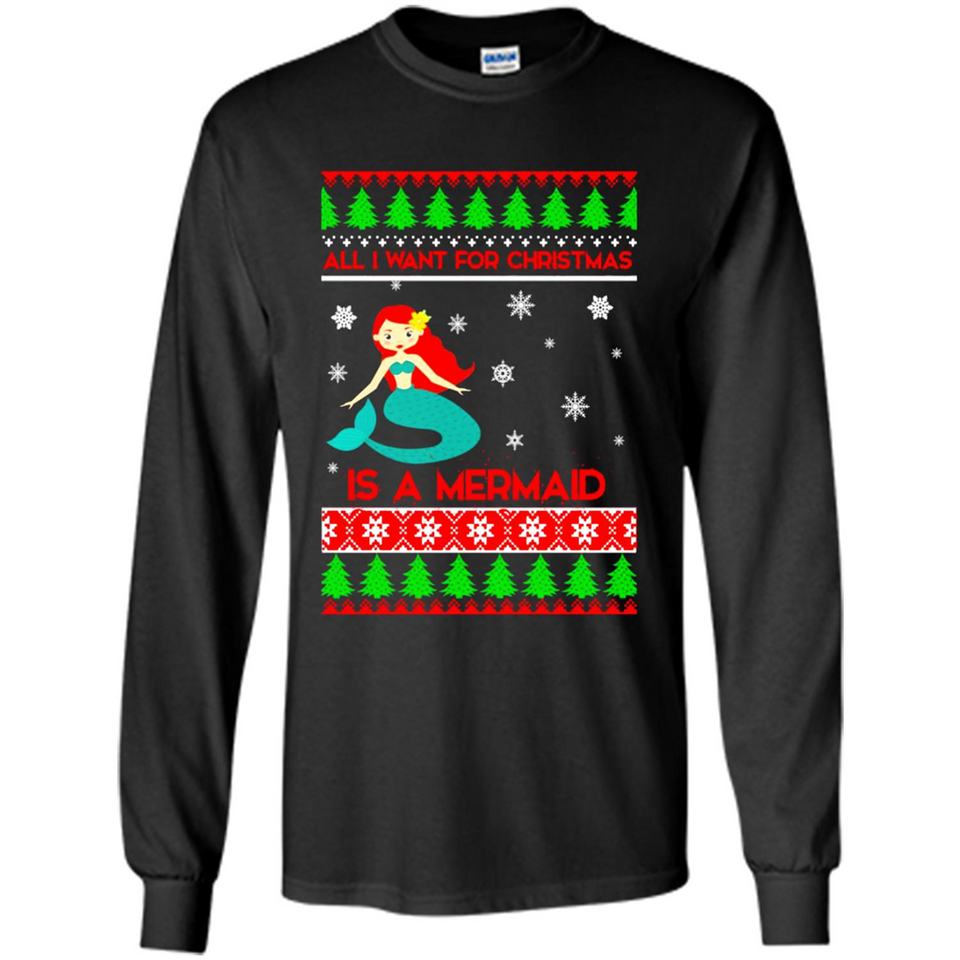 All I Want For Christmas Is A Mermaid ugly PINGPONG