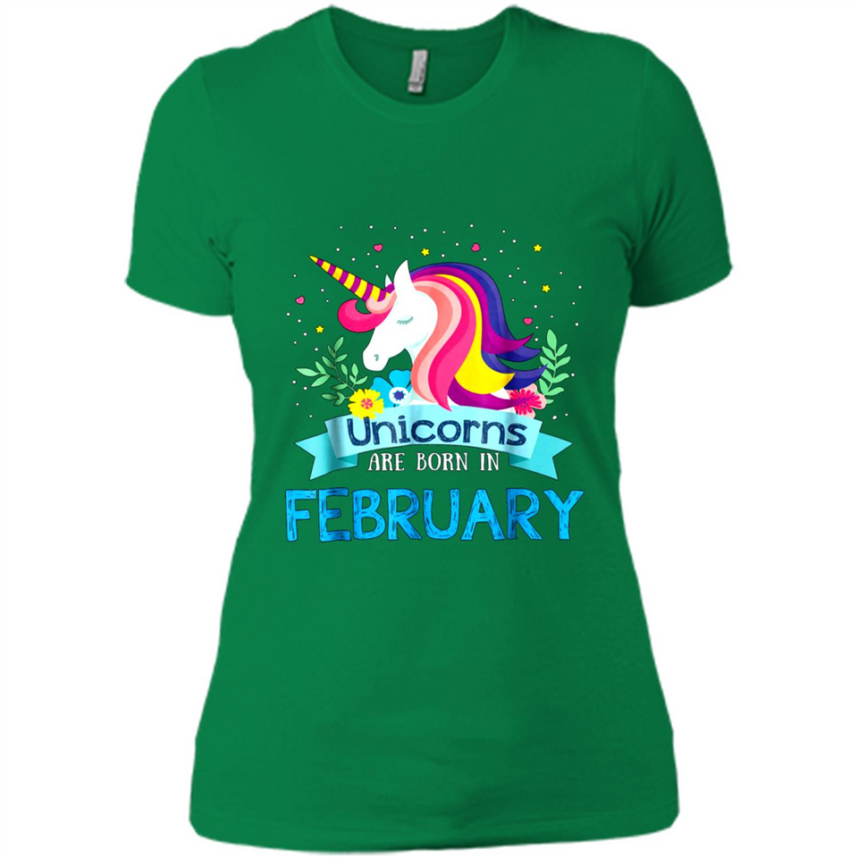 Unicorns are born in February Birthday Rainbow Gift Custom Ultra Cotton