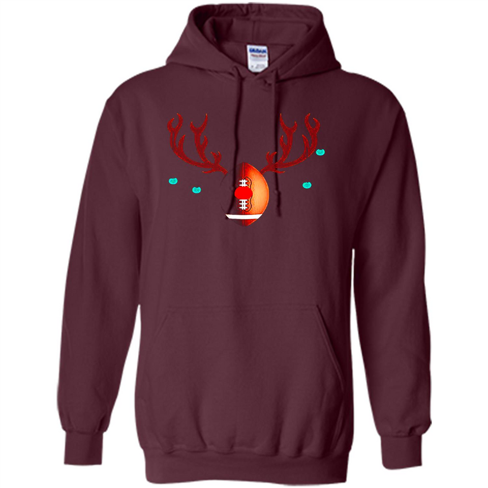 Football Christmas Shirt Reindeer Christmas Football Funny - Hoodie