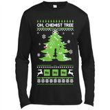 Oh Chemist Tree Ugly Christmas Sweater - Canvas Long Sleeve T-Shirt