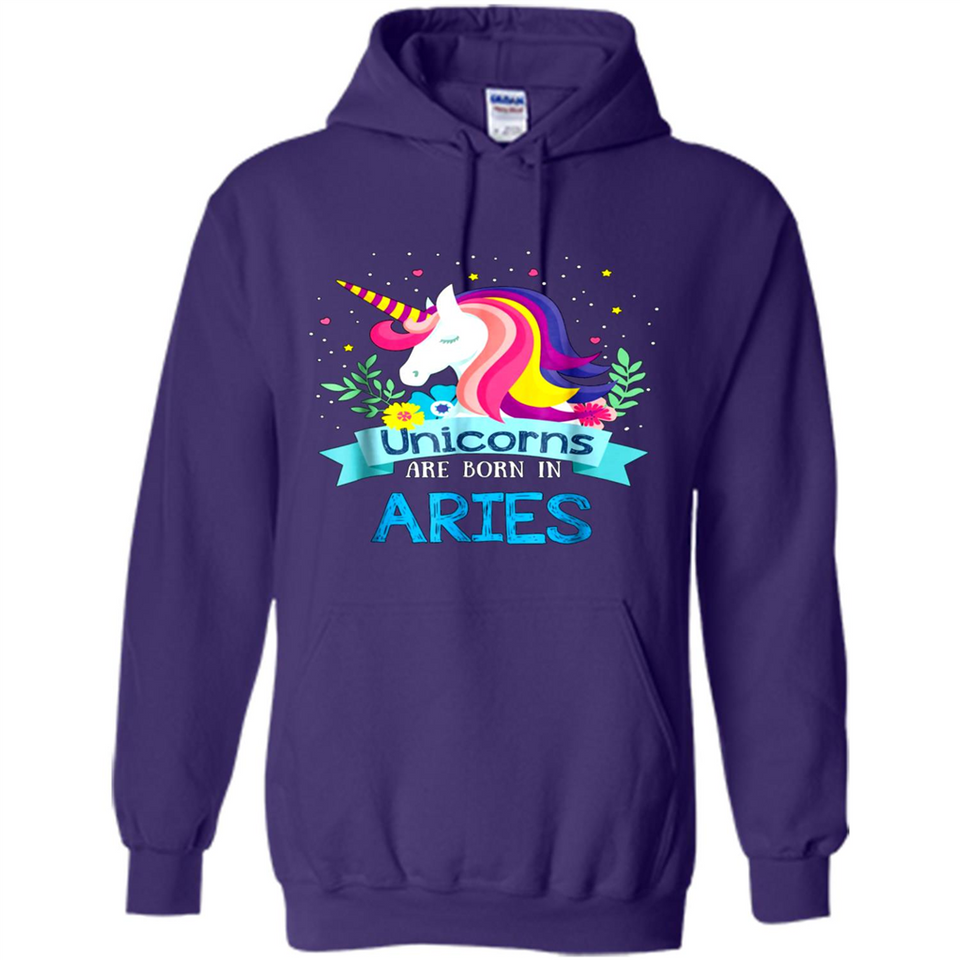 Unicorns are born in Aries Birthday Rainbow Gift Custom Ultra Cotton