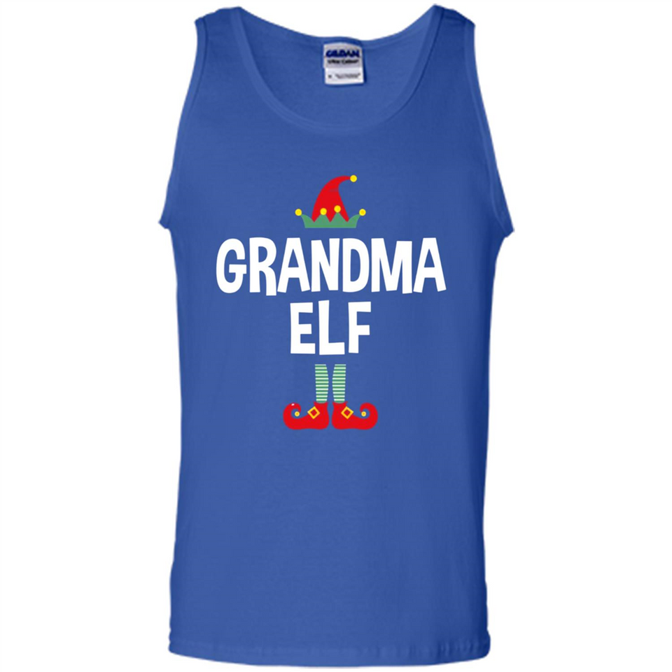 Grandma Elf Shirt -Family Matching Christmas Pajamas - Tank Top