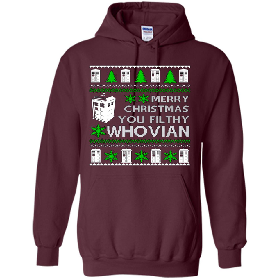 Merry Christmas You Filthy Whovian ugly sweater PINGPONG