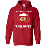 I Just Want To Drink Hot Chocolate & Watch USC Trojans Ugly Christmas Sweater PINGPONG