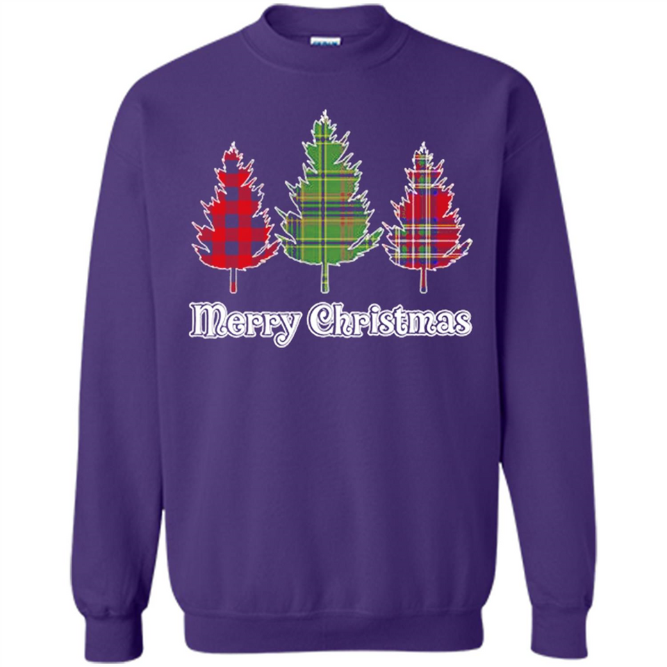 Plaid Christmas Tree Shirt Merry Christmas Plaid is Rad