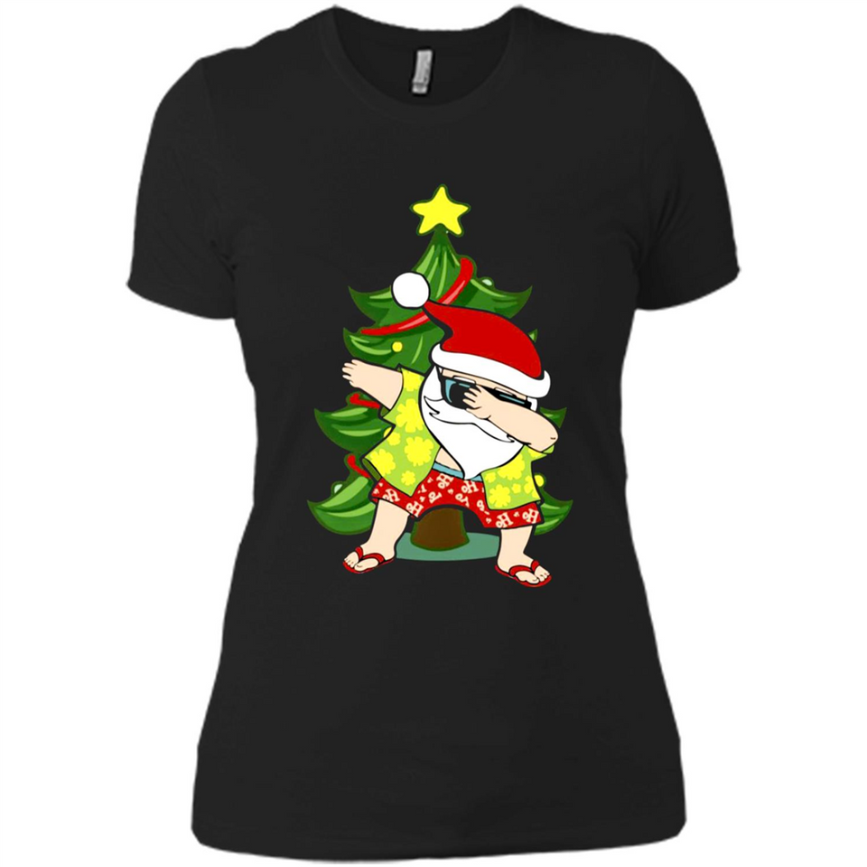 Dabbing Santa Christmas In July - Ladies' Boyfriend T-Shirt