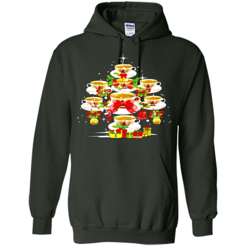 Tea Christmas Tree T-shirt Funny Tea Xmas Gift