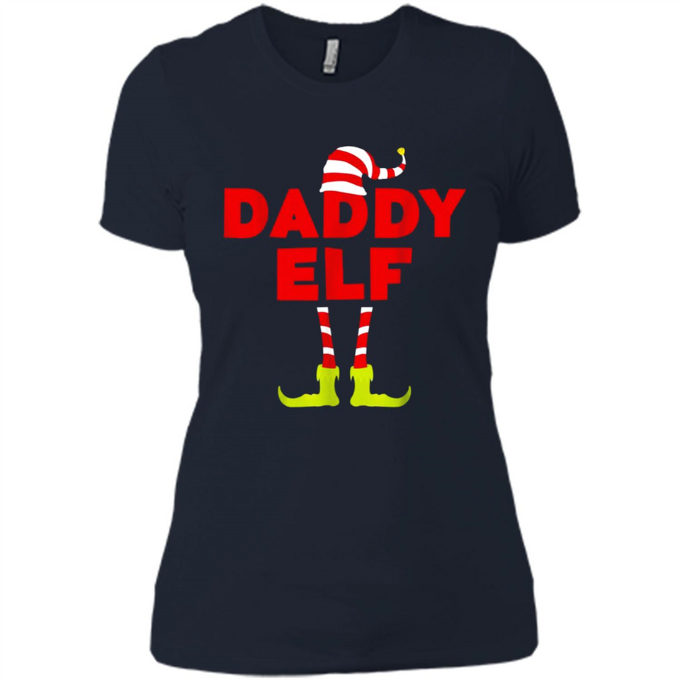 Mens Daddy Elf T-Shirt Funny Matching Christmas Costume - Ladies' Boyfriend T-Shirt