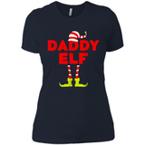 Mens Daddy Elf T-Shirt Funny Matching Christmas Costume - Ladies' Boyfriend T-Shirt