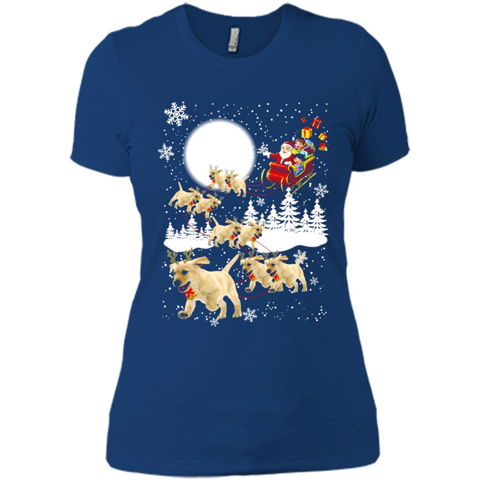 Christmas Santa Golden Retriever Sleigh For Labrador Retriever