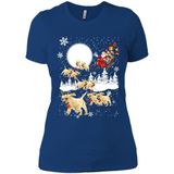 Christmas Santa Golden Retriever Sleigh For Labrador Retriever