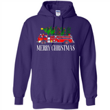 Firetruck Santa Sleigh Merry Christmas Firefighter - Hoodie