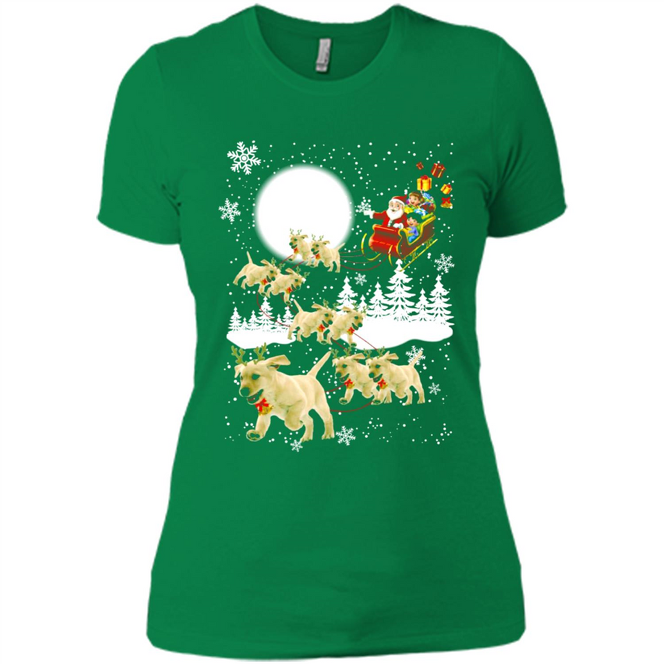 Christmas Santa Golden Retriever Sleigh For Labrador Retriever