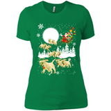 Christmas Santa Golden Retriever Sleigh For Labrador Retriever