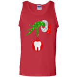 Christmas Nurse Grinch hand holding clinic dental ornament - Tank Top